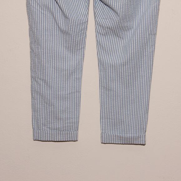 Rugby Ralph Lauren Cotton Seersucker Cropped Pants Size 10 - Picture 6 of 8